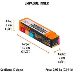 Brocas Metal HSS 5/64" xL2" Truper 11112 Truper-Brocas Metal HSS 5/64" xL2" Truper 11112 Uso en metales ferrosos, no ferrosos, m