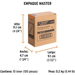 Brocas Metal HSS 5/64" xL2" Truper 11112 Truper-Brocas Metal HSS 5/64" xL2" Truper 11112 Uso en metales ferrosos, no ferrosos, m