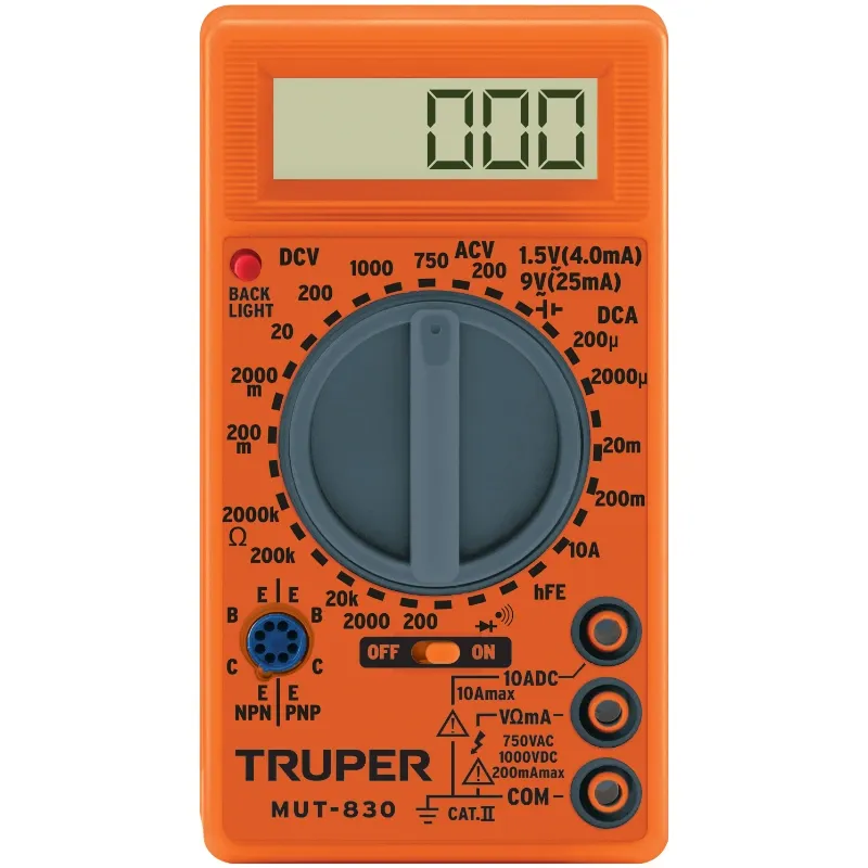 Multitester Ditital Escolar, MUT-830 10400 Truper Truper-Multitester Ditital Escolar, MUT-830 10400 Truper Escala de circuito in