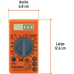 Multitester Ditital Escolar, MUT-830 10400 Truper Truper-Multitester Ditital Escolar, MUT-830 10400 Truper Escala de circuito in