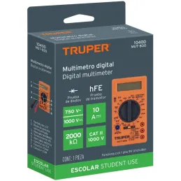 Multitester Ditital Escolar, MUT-830 10400 Truper Truper-Multitester Ditital Escolar, MUT-830 10400 Truper Escala de circuito in