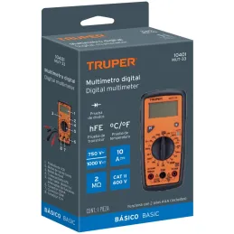 Multitester Digital, MUT-33 10401 Truper Truper-Multitester Digital, MUT-33 10401 Truper Escala de circuito integrado con conver