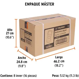 Multitester Digital, MUT-33 10401 Truper Truper-Multitester Digital, MUT-33 10401 Truper Escala de circuito integrado con conver