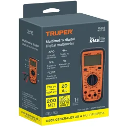 Multitester MUT-39 True RMS 20A UsoGeneral Truper 10402 Truper-Multitester MUT-39 True RMS 20A UsoGeneral Truper 10402 Escala de
