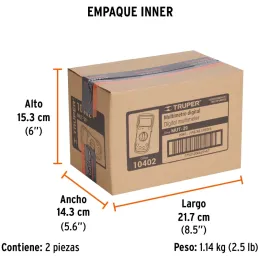 Multitester MUT-39 True RMS 20A UsoGeneral Truper 10402 Truper-Multitester MUT-39 True RMS 20A UsoGeneral Truper 10402 Escala de