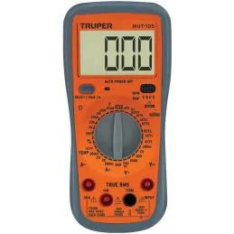 Multitester Automotriz Profesional MUT-105 True RMS 20A Truper 10403 Truper-Multitester Automotriz Profesional MUT-105 True RMS 