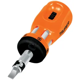 Juego Desarmadores Multipunta 6 Puntas Dobles tipo Trompo con Ratchet, Acero al Cromo Vanadio, DTROM-12 18193 Truper Truper-Jueg
