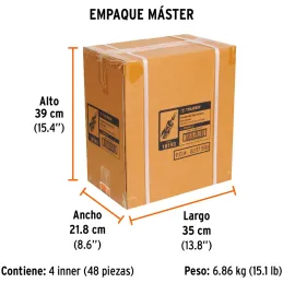 Juego Desarmadores Multipunta 6 Puntas Dobles tipo Trompo con Ratchet, Acero al Cromo Vanadio, DTROM-12 18193 Truper Truper-Jueg