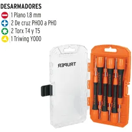 Desarmadores Juegos 6 Pza Mplastico electronica y Presicion Truper 14202 Truper-Desarmadores Juegos 6 Pza Mplastico electronica 