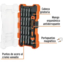 Desarmadores Juegos 16 Puntas MAluminio electronica y Presicion Truper 14159 Truper-Desarmadores Juegos 16 Puntas MAluminio elec