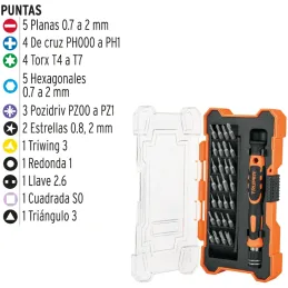 Desarmadores Juegos 28 Puntas MAluminio electronica y Presicion Truper 14160 Truper-Desarmadores Juegos 28 Puntas MAluminio elec