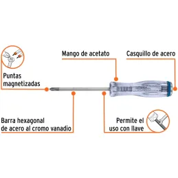 Desarmador Estrella de Golpe 1/4" x4" Bhex Macetato Truper 14146 Truper-Desarmador Estrella de Golpe 1/4" x4" Bhex Macetato Trup