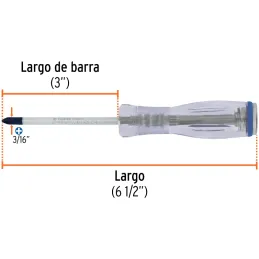 Desarmador Estrella de Golpe 3/16 x3" Bhex Macetato Truper 14143 Truper-Desarmador Estrella de Golpe 3/16 x3" Bhex Macetato Trup