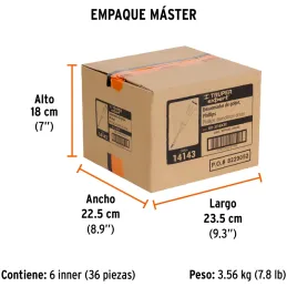 Desarmador Estrella de Golpe 3/16 x3" Bhex Macetato Truper 14143 Truper-Desarmador Estrella de Golpe 3/16 x3" Bhex Macetato Trup