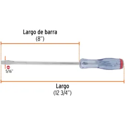 Desarmador Plano de Golpe 5/16" x8" Bhex Macetato Truper 14164 Truper-Desarmador Plano de Golpe 5/16" x8" Bhex Macetato Truper 1
