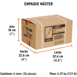 Desarmador Plano de Golpe 1/4" x6" Bhex Macetato Truper 14161 Truper-Desarmador Plano de Golpe 1/4" x6" Bhex Macetato Truper 141