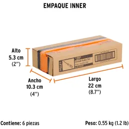 Desarmador Plano de Golpe 3/16" x3" Bhex Macetato Truper 14155 Truper-Desarmador Plano de Golpe 3/16" x3" Bhex Macetato Truper 1