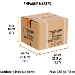 Desarmador Plano de Golpe 3/16" x3" Bhex Macetato Truper 14155 Truper-Desarmador Plano de Golpe 3/16" x3" Bhex Macetato Truper 1