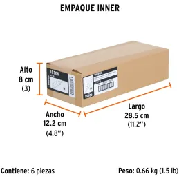 Desarmador Torx T-30 MAcetatoAcrVanadio Truper 15106 Truper-Desarmador Torx T-30 MAcetatoAcrVanadio Truper 15106 Barra de acero 
