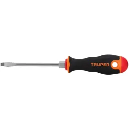 Desarmador Plano Bhex 3/16" x4" ComfortGrip Truper 13992 Truper-Desarmador Plano Bhex 3/16" x4" ComfortGrip Truper 13992 Barra h