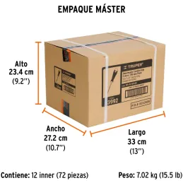 Desarmador Plano Bhex 3/16" x4" ComfortGrip Truper 13992 Truper-Desarmador Plano Bhex 3/16" x4" ComfortGrip Truper 13992 Barra h