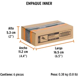 Desarmador Plano Bhex 1/4" x1-1/2" ComfortGrip Truper 14003 Truper-Desarmador Plano Bhex 1/4" x1-1/2" ComfortGrip Truper 14003 B