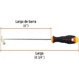 Desarmador Cabinet BHex 1/8" x6" ComfortGrip Truper 14025 Truper-Desarmador Cabinet BHex 1/8" x6" ComfortGrip Truper 14025 Barra