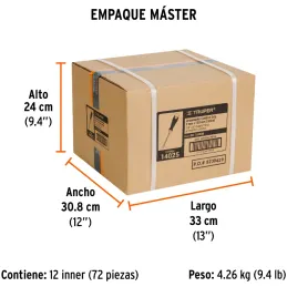 Desarmador Cabinet BHex 1/8" x6" ComfortGrip Truper 14025 Truper-Desarmador Cabinet BHex 1/8" x6" ComfortGrip Truper 14025 Barra