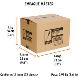 Desarmador Cabinet BHex 1/8" x4" ComfortGrip Truper 14019 Truper-Desarmador Cabinet BHex 1/8" x4" ComfortGrip Truper 14019 Barra