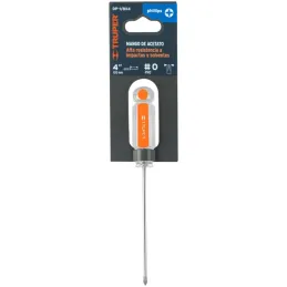 Desarmador Estrella 1/8" x4" N0 Macetato Truper 14053 Truper-Desarmador Estrella 1/8" x4" N0 Macetato Truper 14053 Barra de acer
