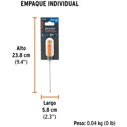 Desarmador Estrella 1/8" x4" N0 Macetato Truper 14053 Truper-Desarmador Estrella 1/8" x4" N0 Macetato Truper 14053 Barra de acer