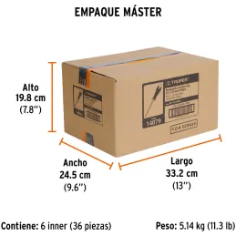 Desarmador Estrella 1/4" x6" N2 ComfortGrip Truper 14079 Truper-Desarmador Estrella 1/4" x6" N2 ComfortGrip Truper 14079 Barra h