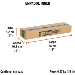 Desarmador Estrella 3/16" x8" N1 ComfortGrip Truper 14070 Truper-Desarmador Estrella 3/16" x8" N1 ComfortGrip Truper 14070 Barra