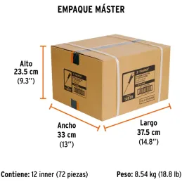 Desarmador Estrella 3/16" x8" N1 ComfortGrip Truper 14070 Truper-Desarmador Estrella 3/16" x8" N1 ComfortGrip Truper 14070 Barra