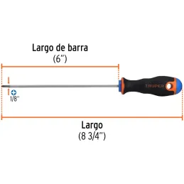 Desarmador Estrella 1/8" x6" N0 ComfortGrip Truper 14058 Truper-Desarmador Estrella 1/8" x6" N0 ComfortGrip Truper 14058 Barra h