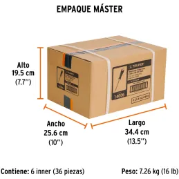 Desarmador Plano Bhex 5/16" x6" Comfort Grip Truper 14006 Truper-Desarmador Plano Bhex 5/16" x6" Comfort Grip Truper 14006 Barra