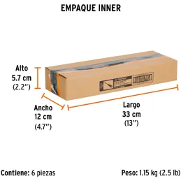 Desarmador Plano Bhex 5/16" x6" Comfort Grip Truper 14006 Truper-Desarmador Plano Bhex 5/16" x6" Comfort Grip Truper 14006 Barra