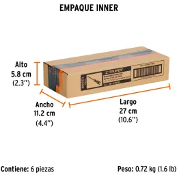 Desarmador Plano Bhex 1/4" x4" ComfortGrip Truper 13998 Truper-Desarmador Plano Bhex 1/4" x4" ComfortGrip Truper 13998 Barra hex