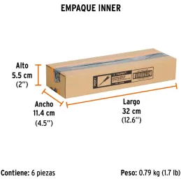Desarmador Plano Bhex 1/4" x6" ComfortGrip Truper 14000 Truper-Desarmador Plano Bhex 1/4" x6" ComfortGrip Truper 14000 Barra hex