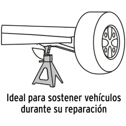 Caballete 3 Toneladas 2 Piezas, Base Ancha y Palanca de Ajuste de Altura, TORAU-3 14843 Truper Truper-Caballete 3 Toneladas 2 Pi