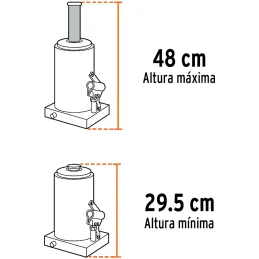 Gata de Botella 50 Toneladas Altura Max 480mm, GAT-50 14821 Truper Truper-Gata de Botella 50 Toneladas Altura Max 480mm, GAT-50 