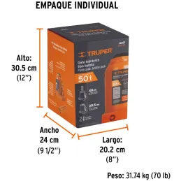 Gata de Botella 50 Toneladas Altura Max 480mm, GAT-50 14821 Truper Truper-Gata de Botella 50 Toneladas Altura Max 480mm, GAT-50 