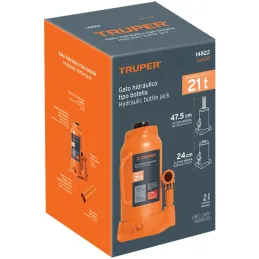 Gata de Botella 21 Toneladas Con Tornillo de Extension Altura47.5cm GAT-20 14822 Truper Truper-Gata de Botella 21 Toneladas Con 