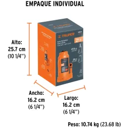 Gata de Botella 21 Toneladas Con Tornillo de Extension Altura47.5cm GAT-20 14822 Truper Truper-Gata de Botella 21 Toneladas Con 