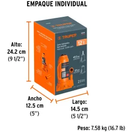 Gata de Botella 12 Toneladas, Con Tornillo de Extension, Altura Max 475 mm, GAT-12 14818 Truper Truper-Gata de Botella 12 Tonela