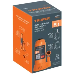 Gata de Botella 8 Toneladas, Con Tornillo de Extension, Altura Max 470 mm, GAT-8 14816 Truper Truper-Gata de Botella 8 Toneladas