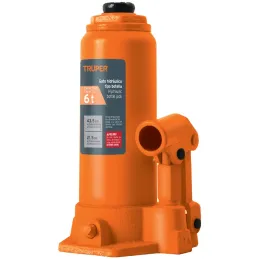 Gata de Botella 6 Toneladas, Con Tornillo de Extension, Altura Max 435 mm, GAT-6 14814 Truper Truper-Gata de Botella 6 Toneladas
