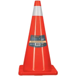 Conos de Precaucion 70 cm con Reflejante 10 cm de PVC, Resistente a Impactos, Peso 2.50 kg, CONO-70R 13123 Truper Truper-Conos d