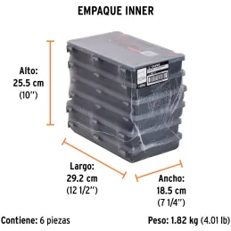 Organizador reforzado de Plastico 15 Compartimientos 28x18x4.5cm Truper 19896 Truper-Organizador reforzado de Plastico 15 Compar