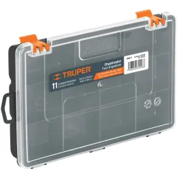 Organizador reforzado de Plastico 11 Compartimientos 23x15x4cm Truper 10035 Truper-Organizador reforzado de Plastico 11 Comparti